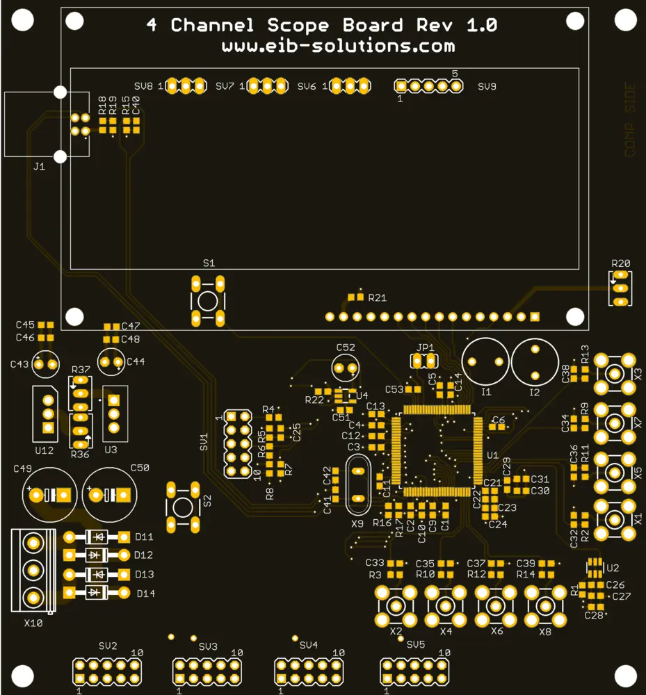 Four channel display board