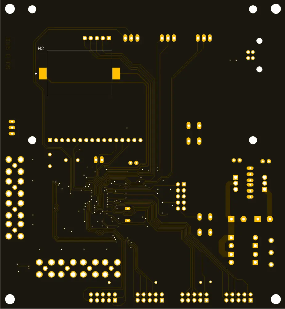 Four channel display board rear
