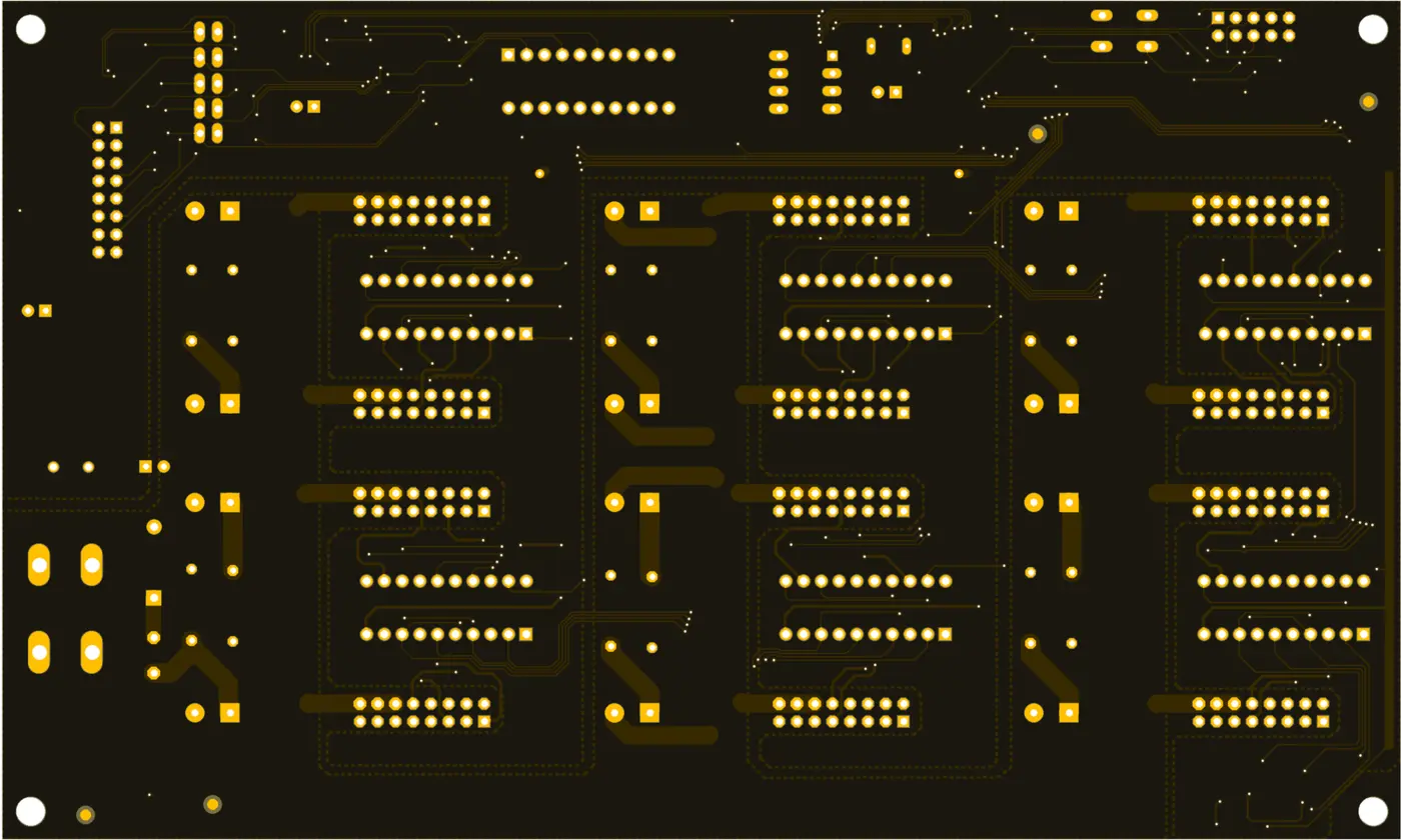 Jacquard slave board rear