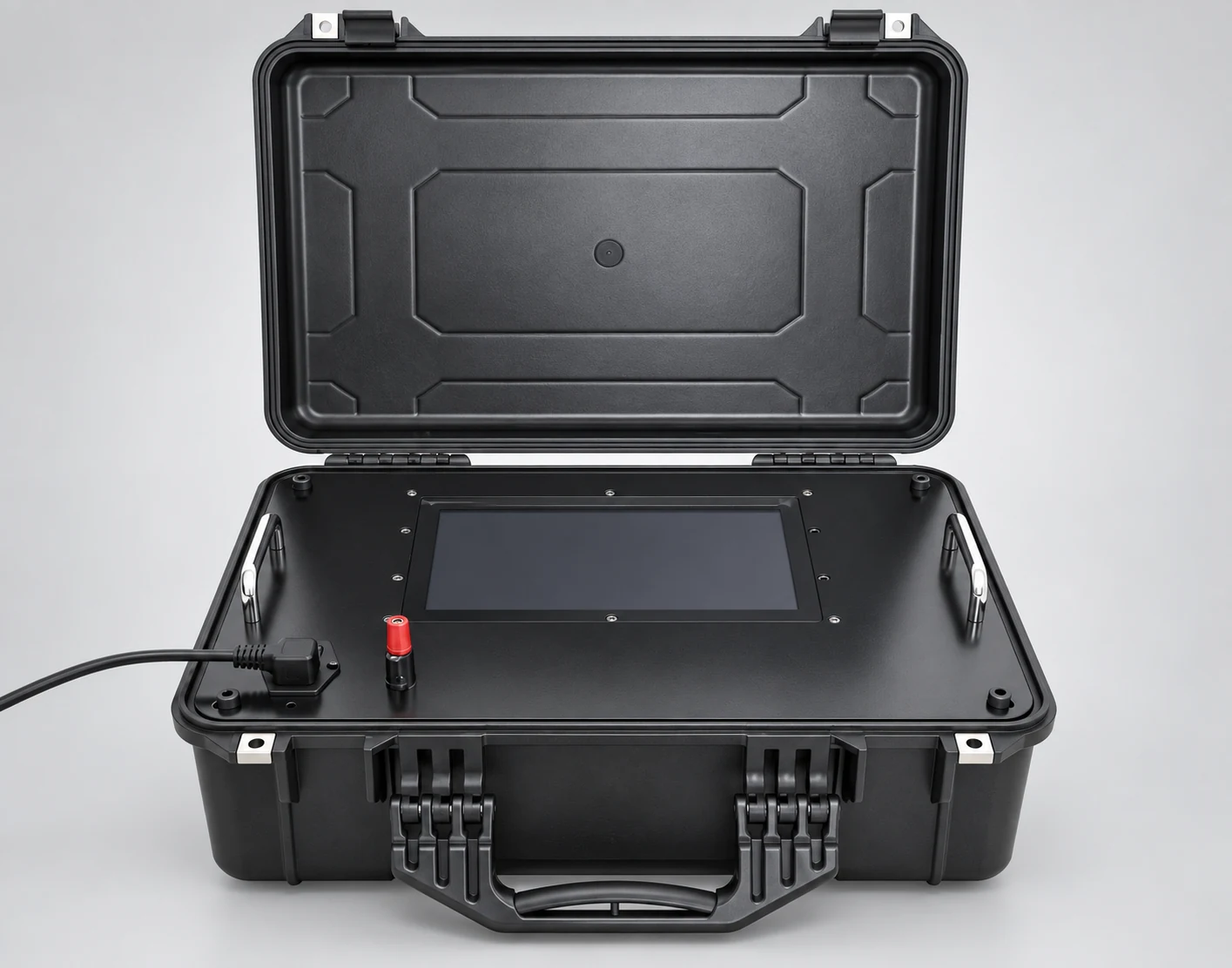 Protective case scope open